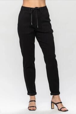Judy Blue Jet Black Jogger Jeans Sz 13/31 Women’s Pants Nice Cond!
